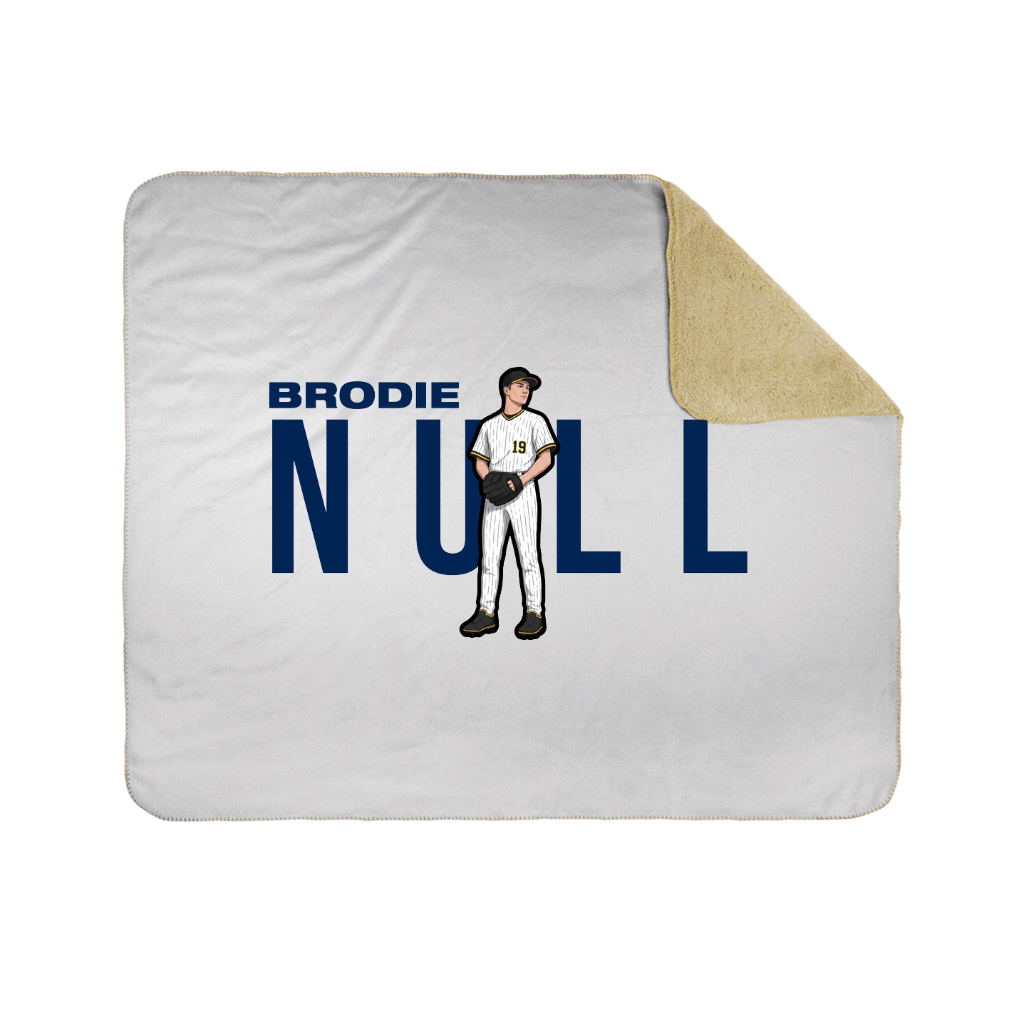 Throw Blanket — Player Name in White
