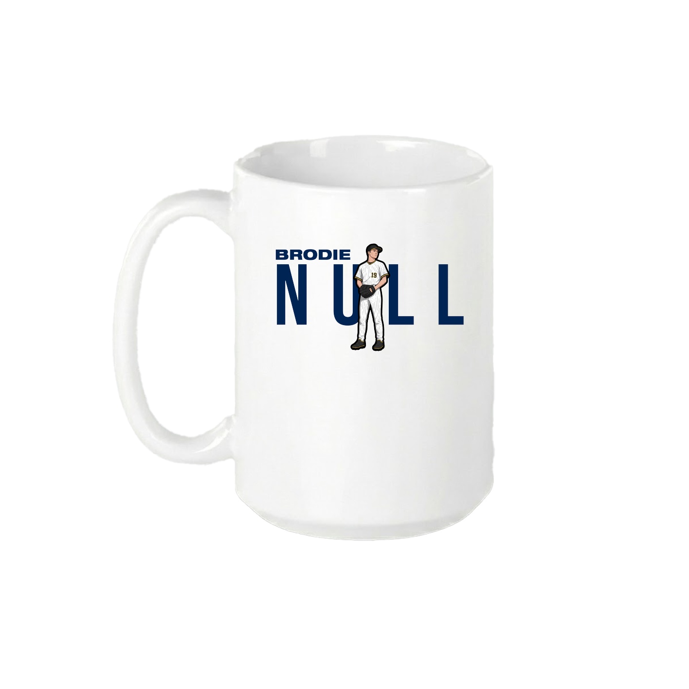 15oz Coffee Mug — Player Name in White