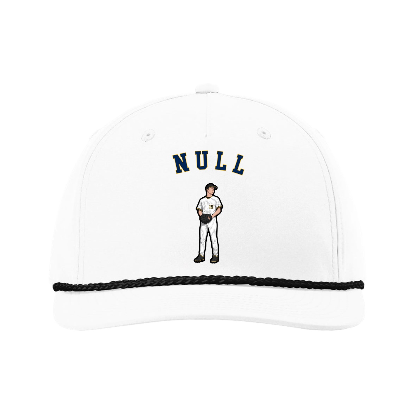 Five-Panel Classic Rope Cap — Shirsey Arch in White