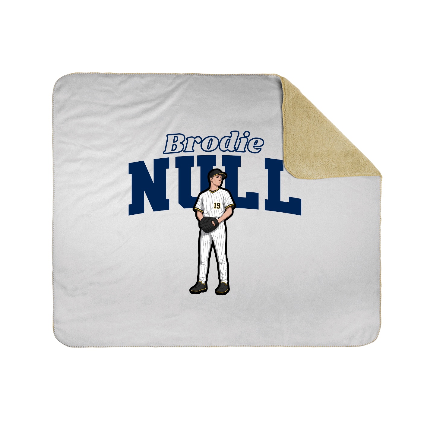 Throw Blanket — Name Arch in White