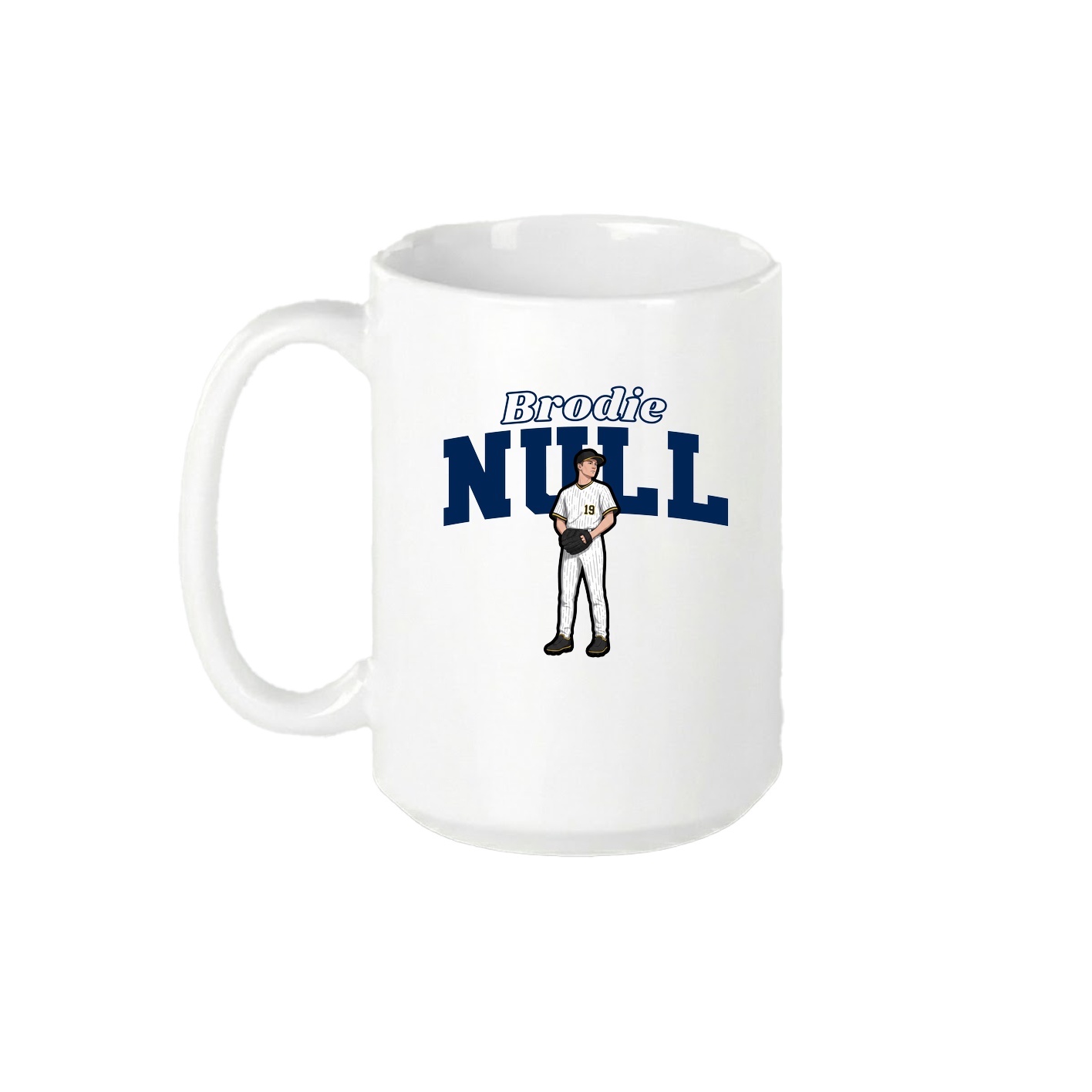 15oz Coffee Mug — Name Arch in White