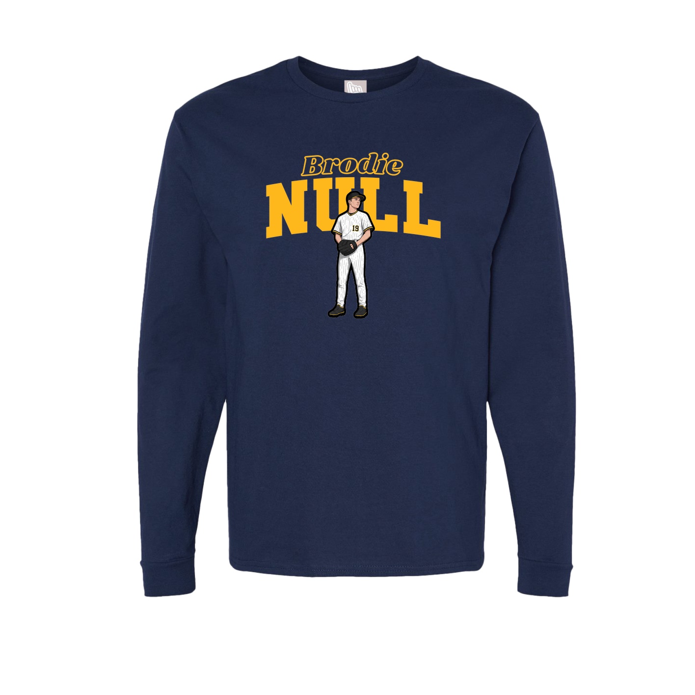 Long Sleeve Tee — Name Arch in Navy