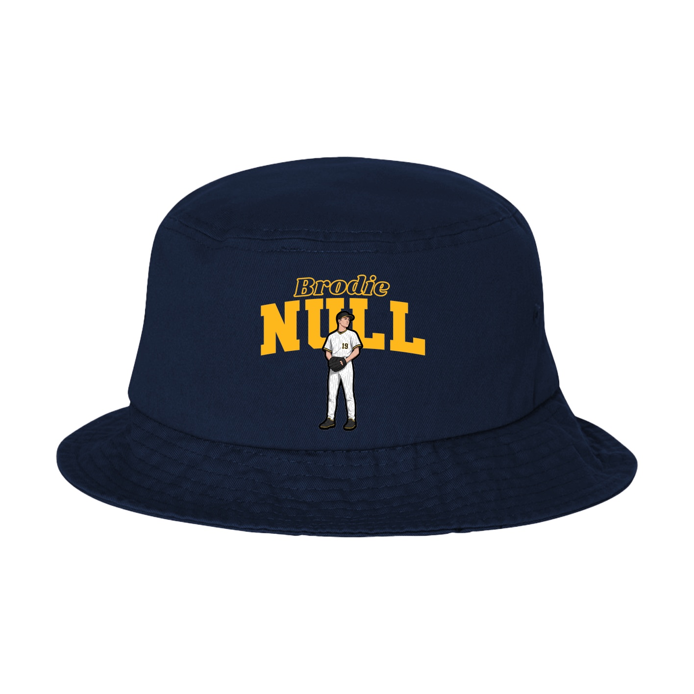 Bucket Cap — Name Arch in Navy