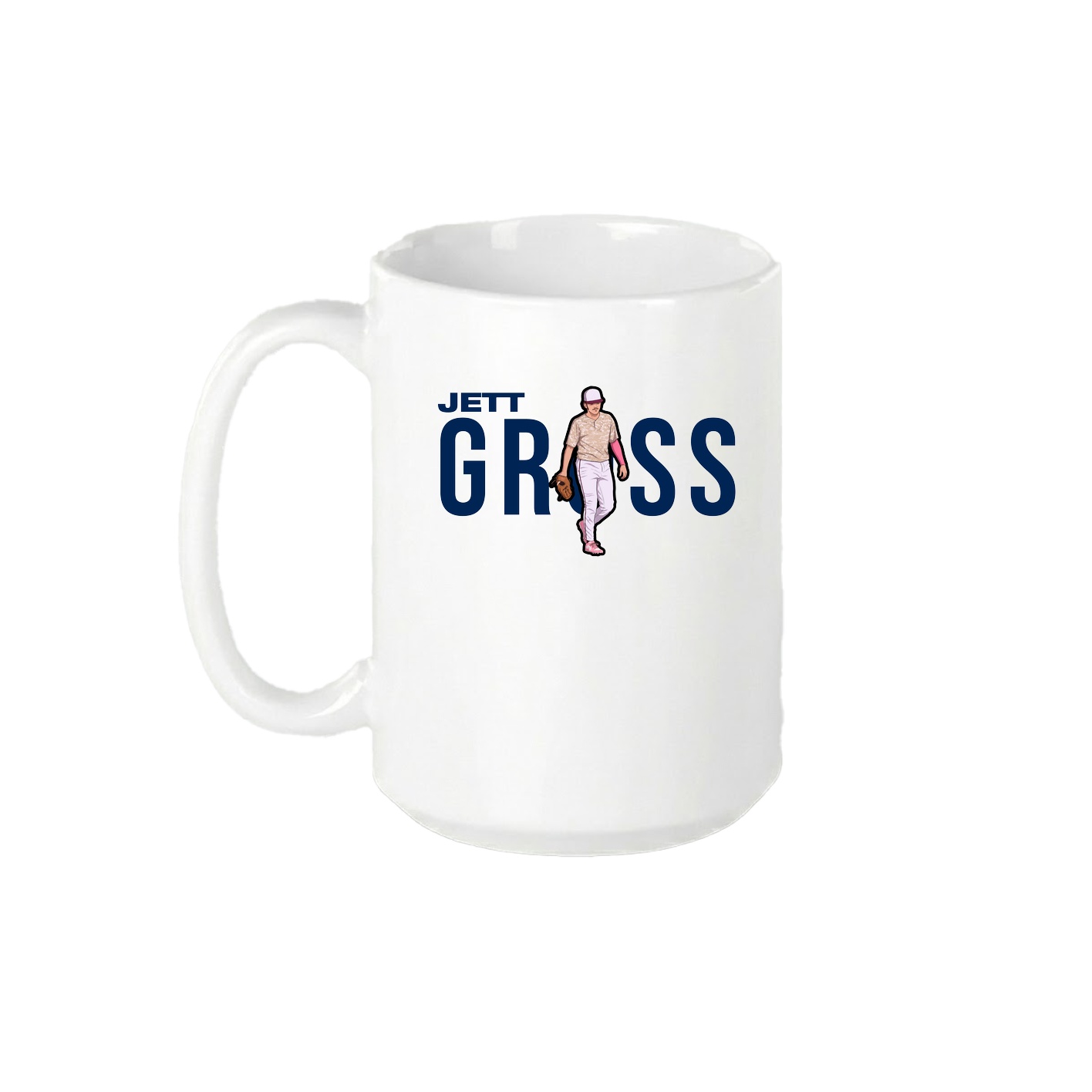 15oz Coffee Mug — Player Name in White
