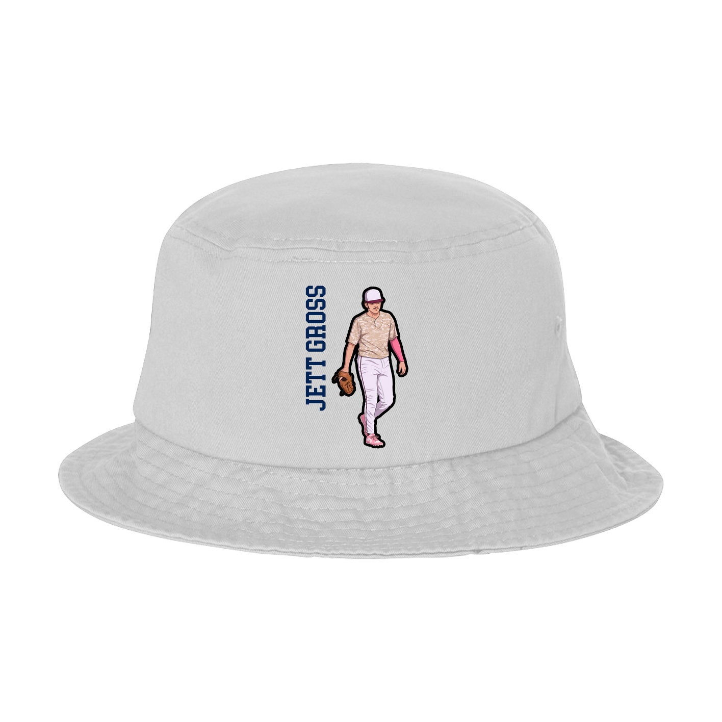 Bucket Cap — Name Vertical in White