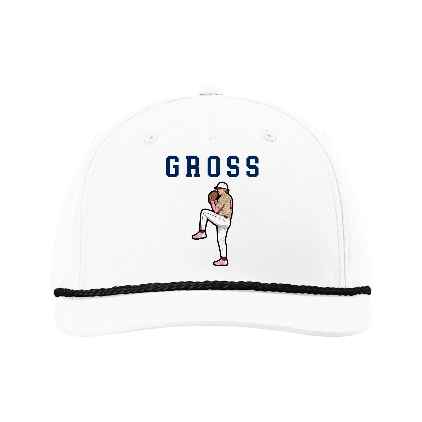 Five-Panel Classic Rope Cap — Shirsey in White