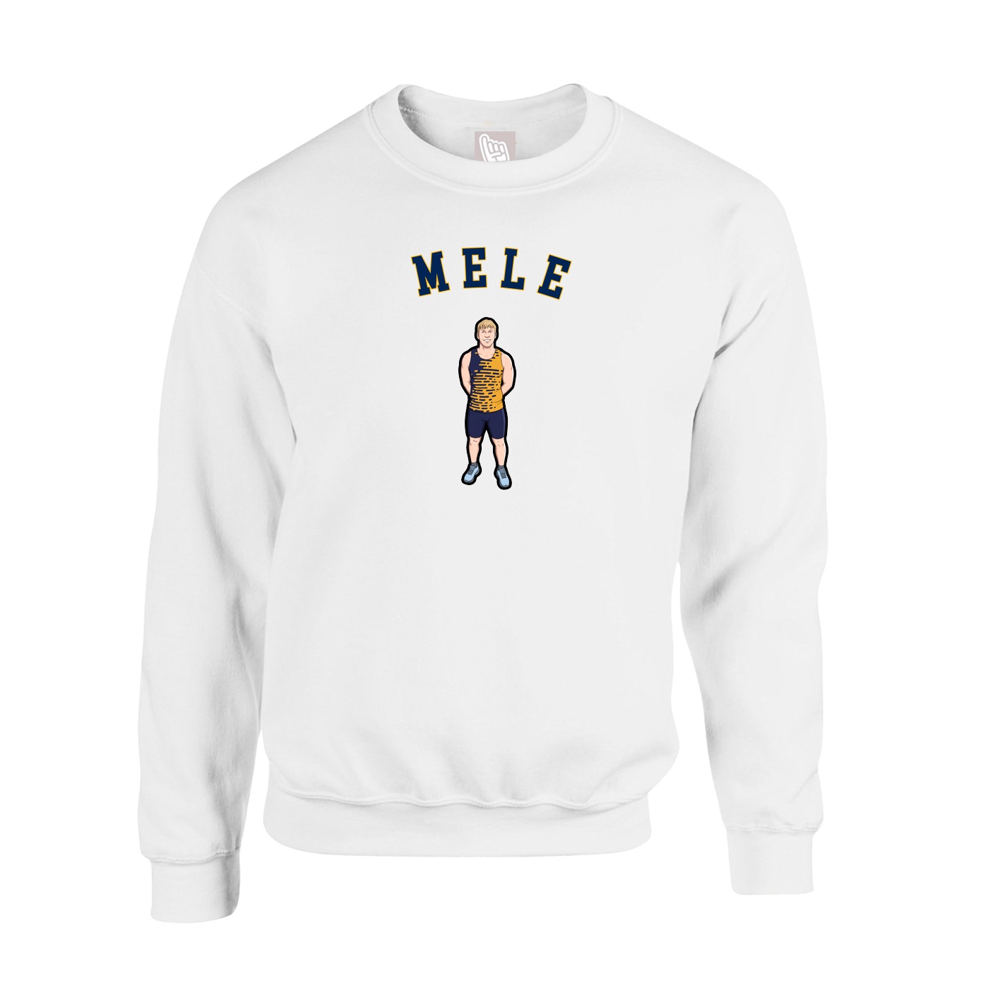 Fleece Crew — Shirsey Arch in White
