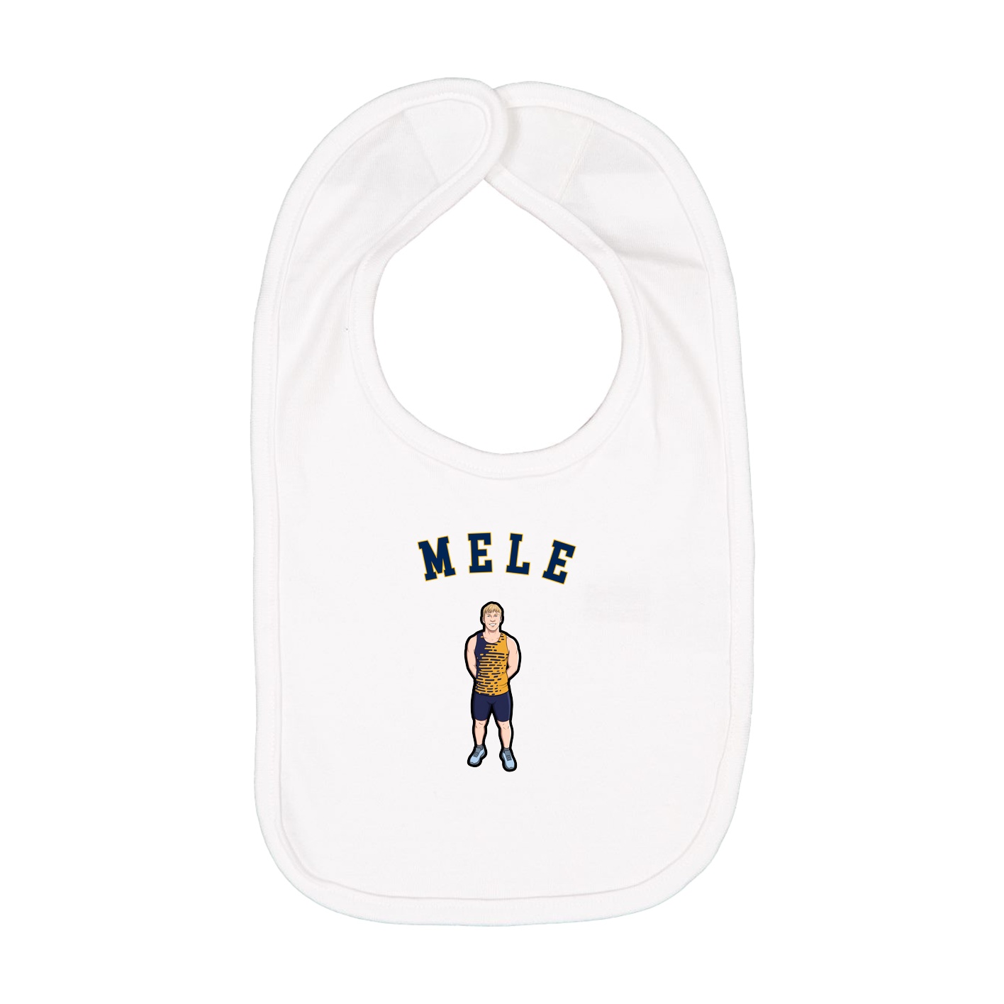 Infant Bib — Shirsey Arch in White