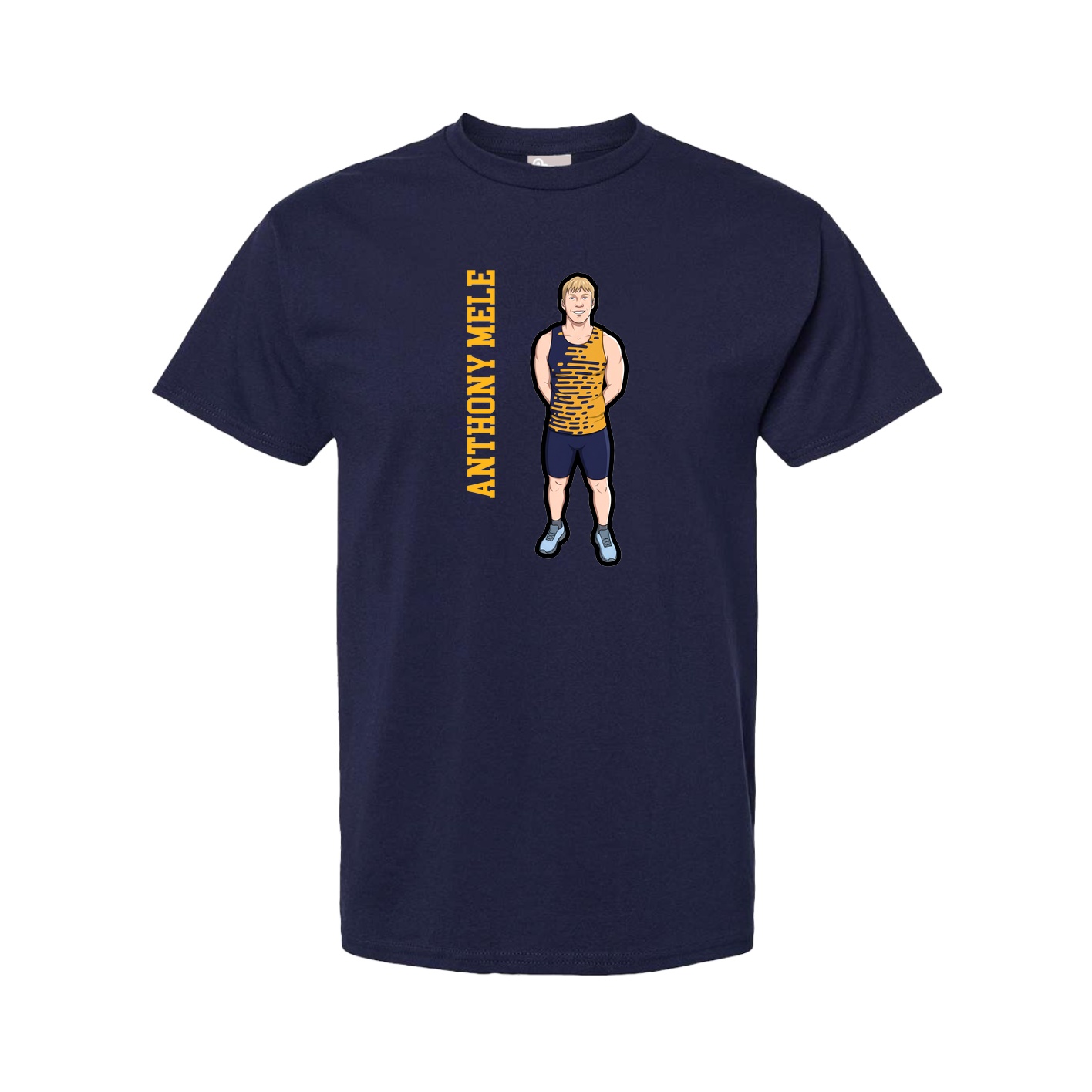 Tee — Name Vertical in Navy