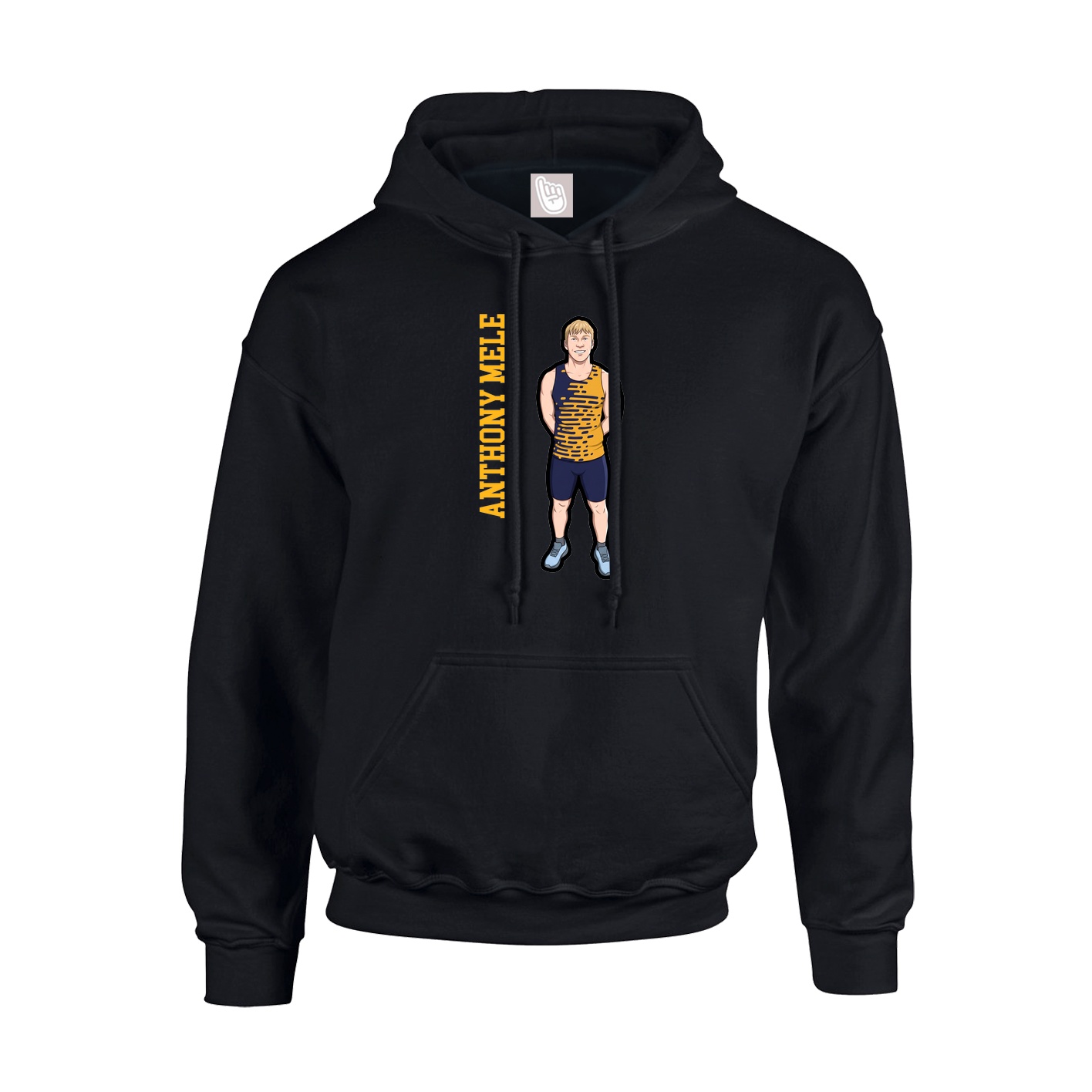 Youth Hoodie — Name Vertical in Black