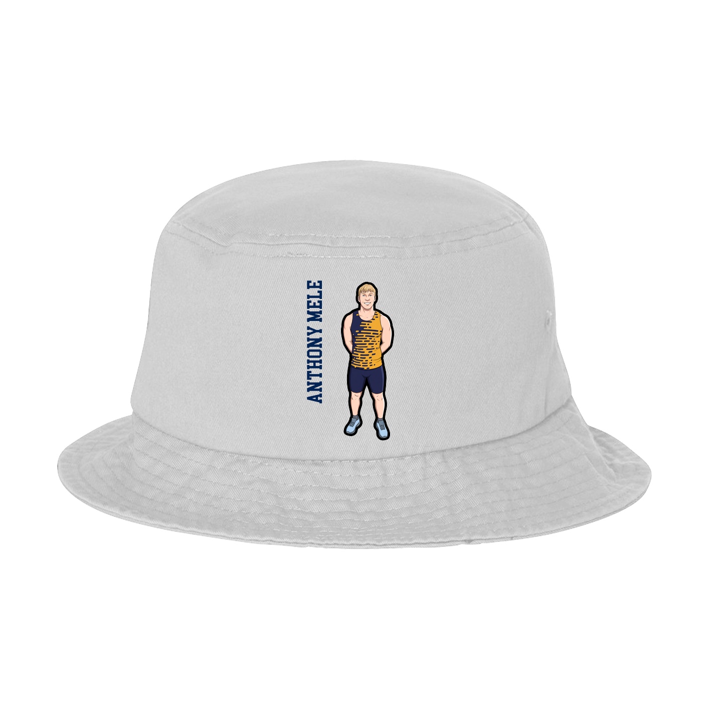 Bucket Cap — Name Vertical in White