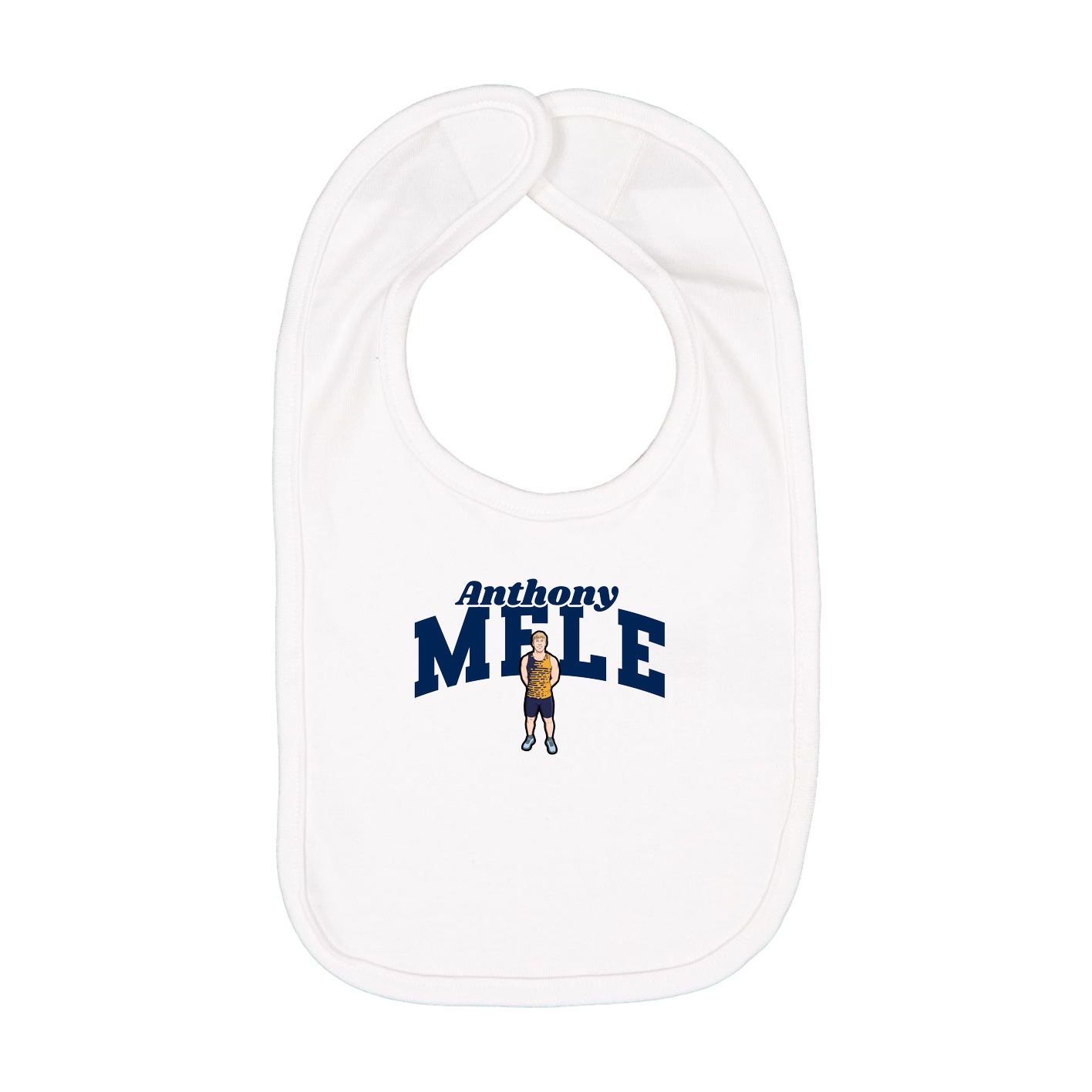 Infant Bib — Signature Arch in White