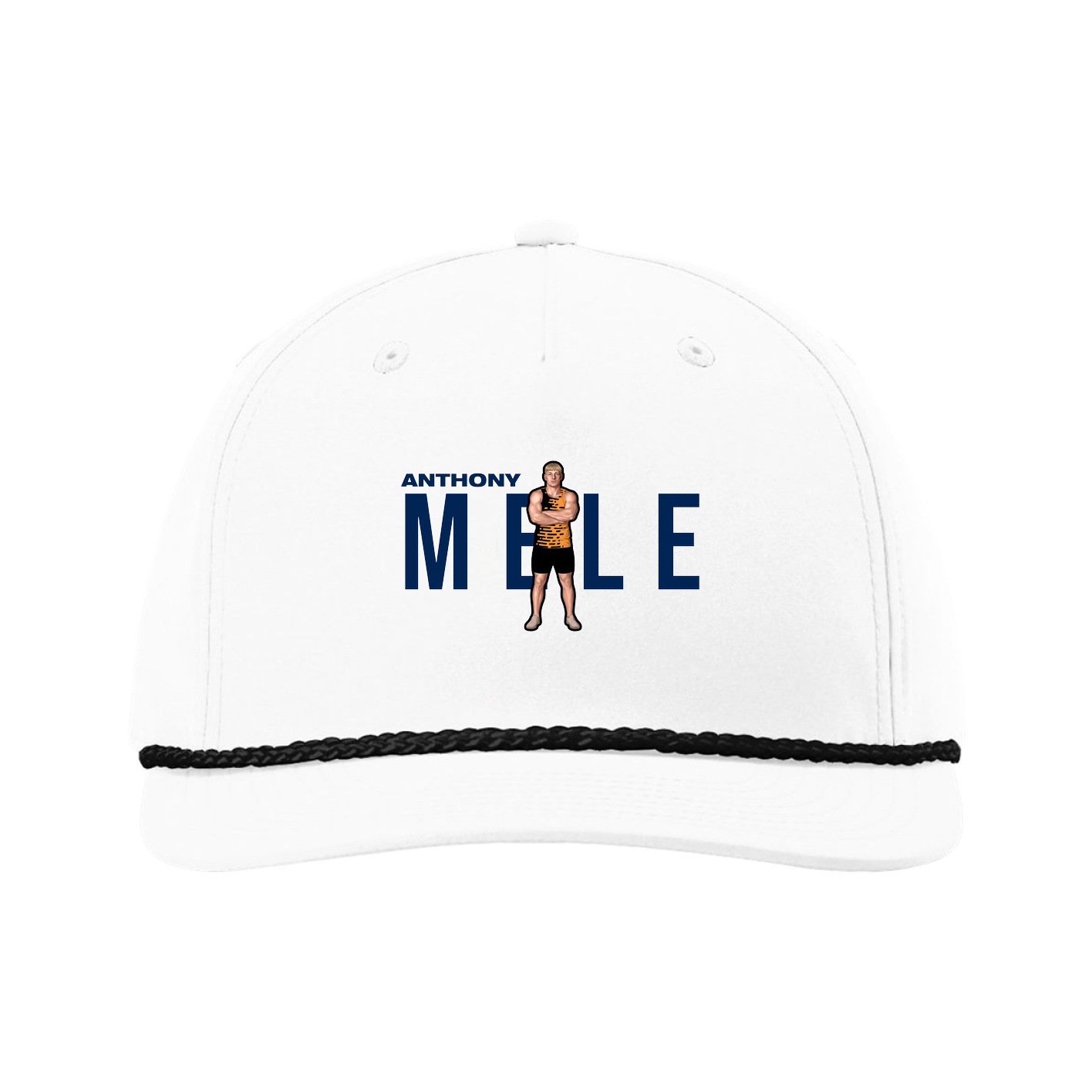 Five-Panel Classic Rope Cap — Player Name in White