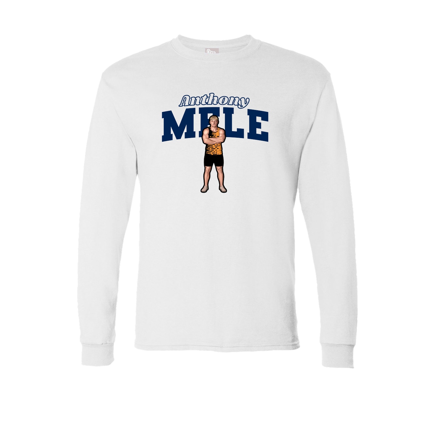 Long Sleeve Tee — Name Arch in White