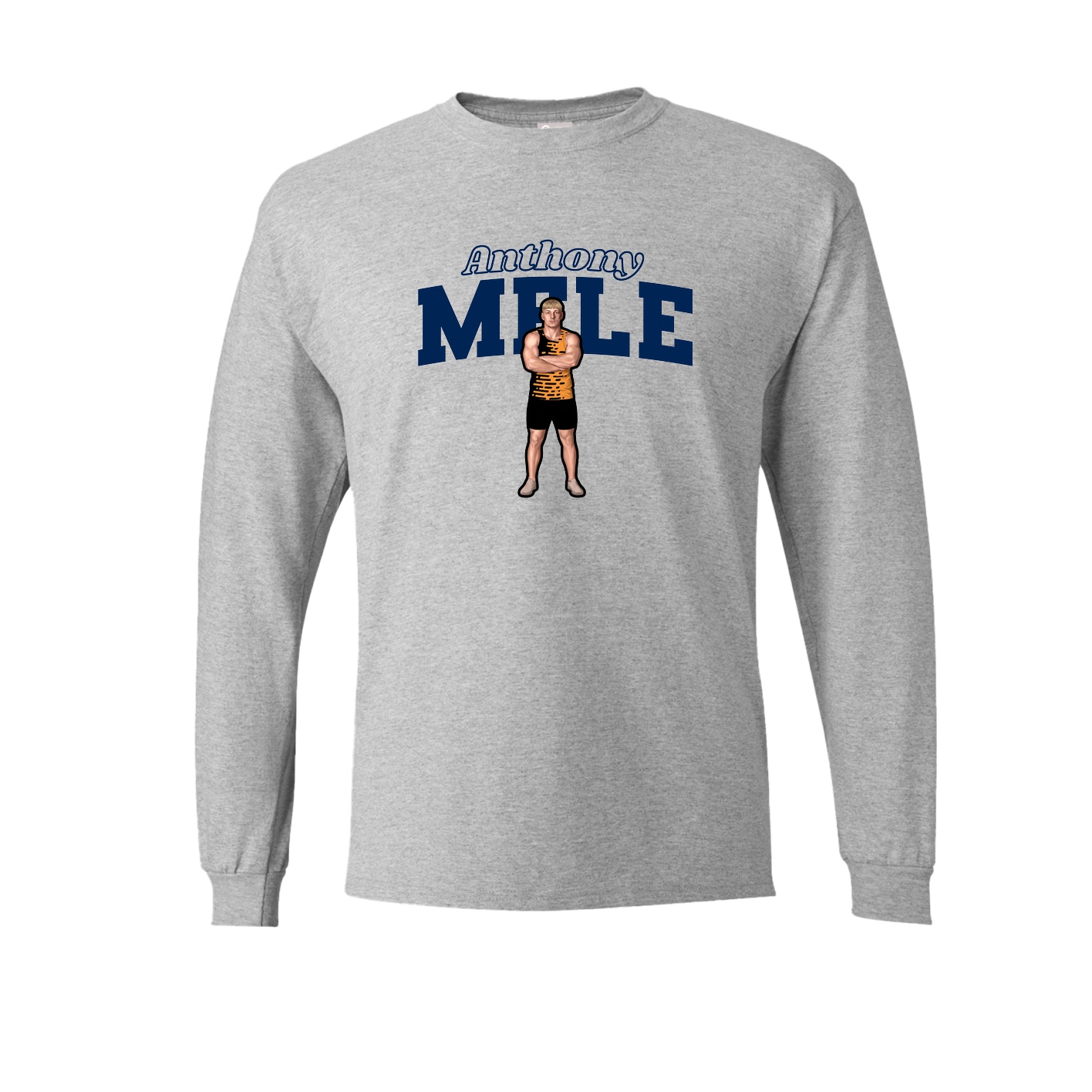 Long Sleeve Tee — Name Arch in Grey