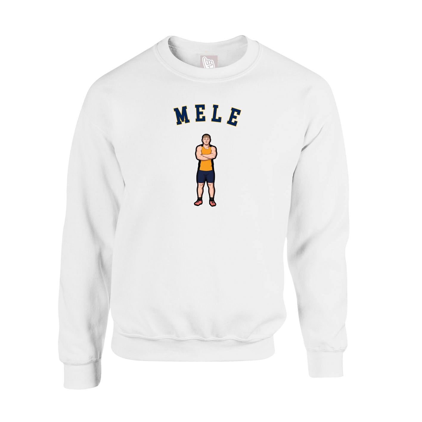 Fleece Crew — Shirsey Arch in White