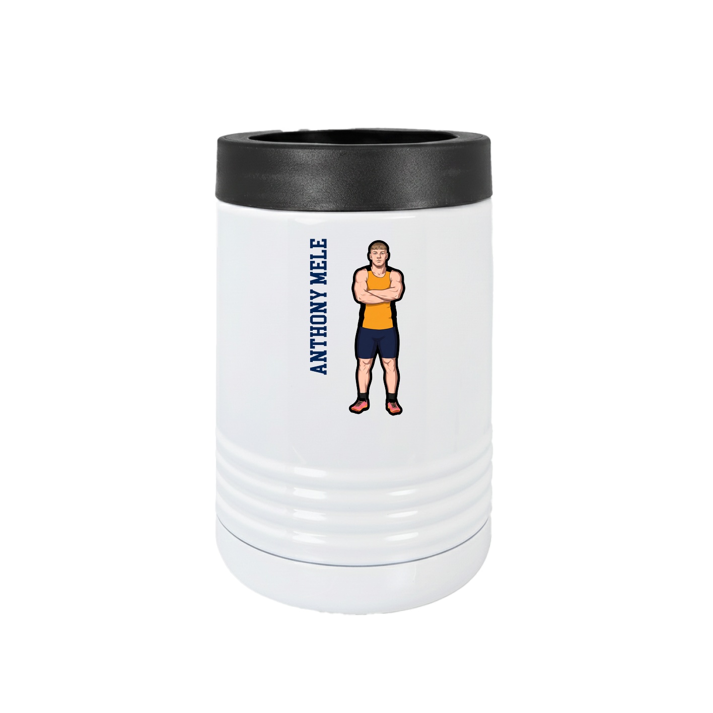 Beverage Holder — Name Vertical in White