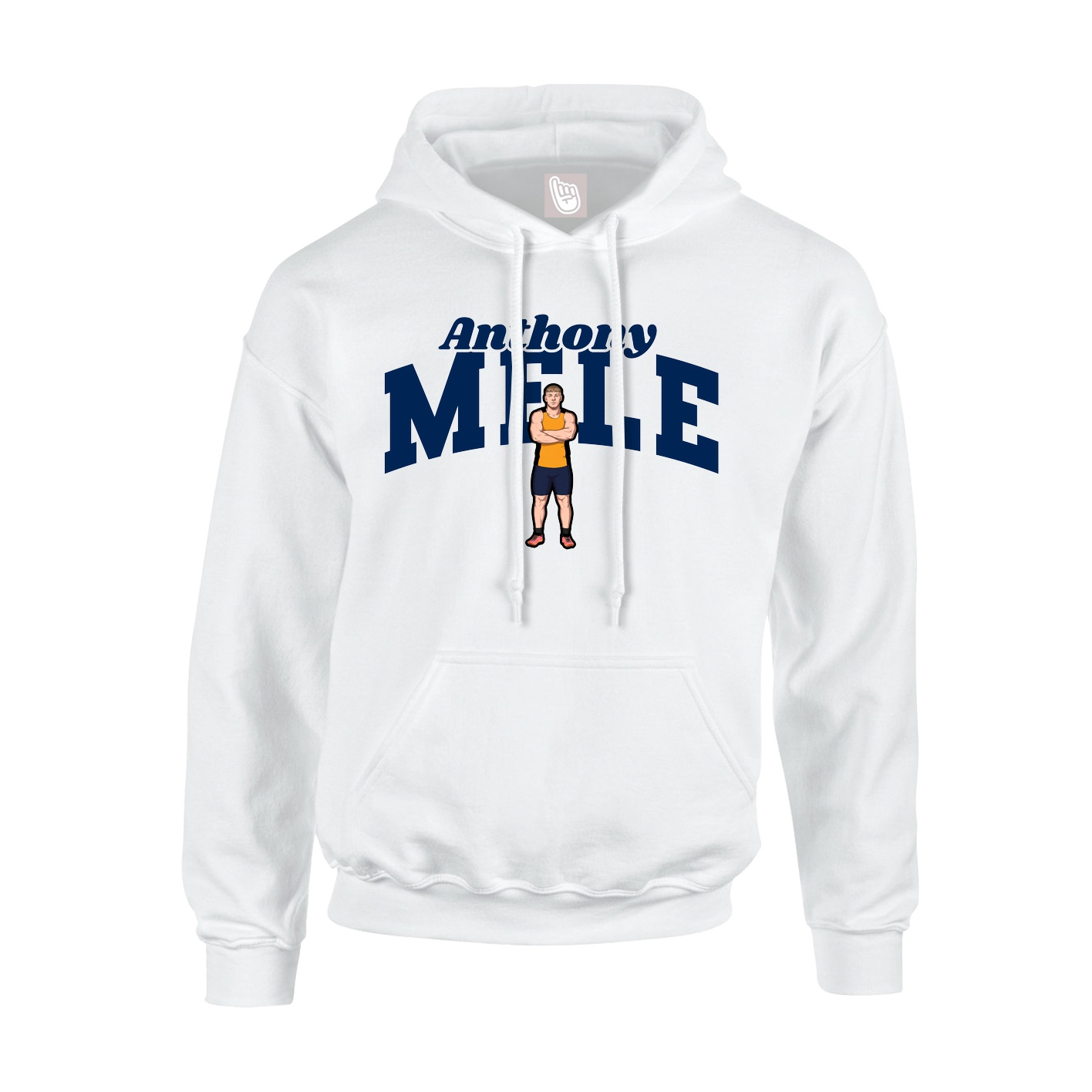 Youth Hoodie — Signature Arch in White