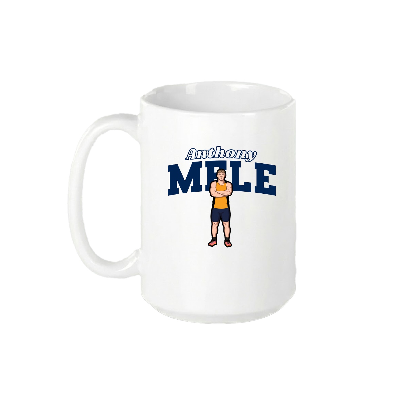 15oz Coffee Mug — Name Arch in White