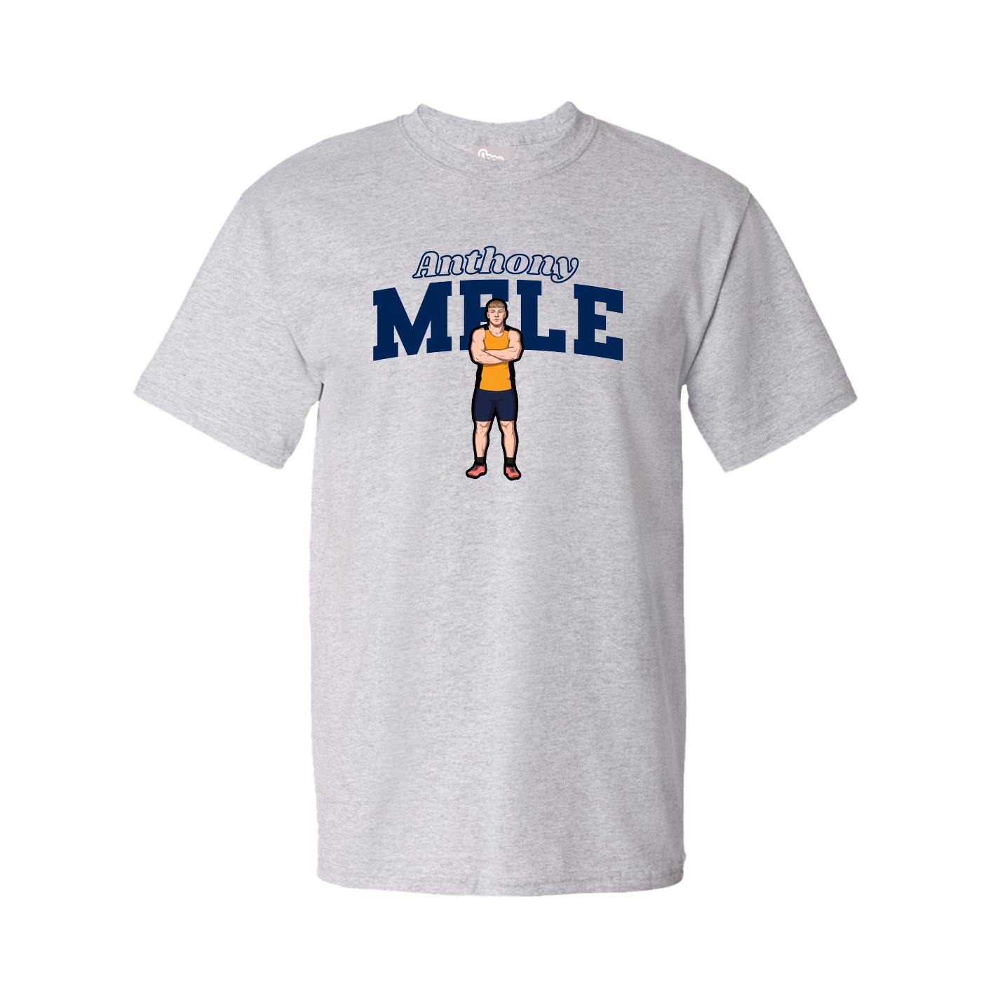 Youth Tee — Name Arch in Grey