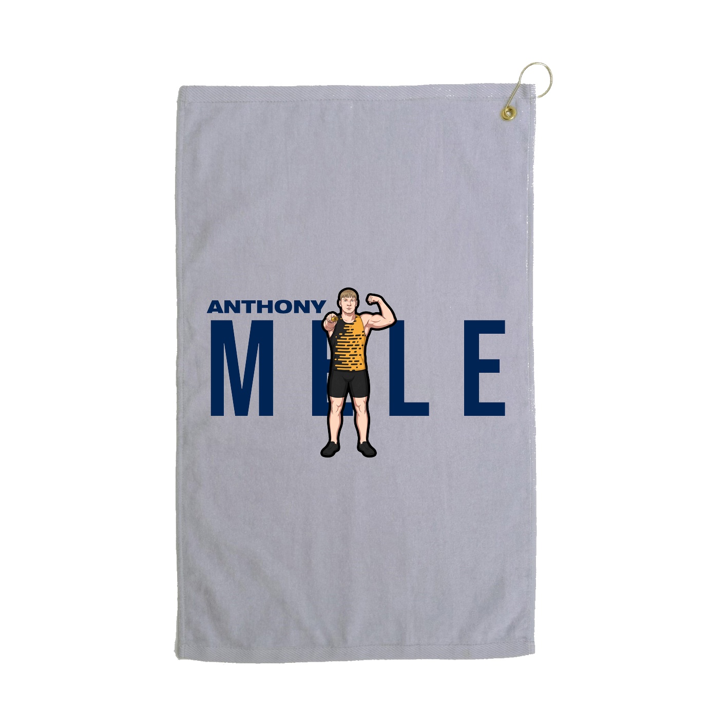 Golf Towel — Player Name in Grey