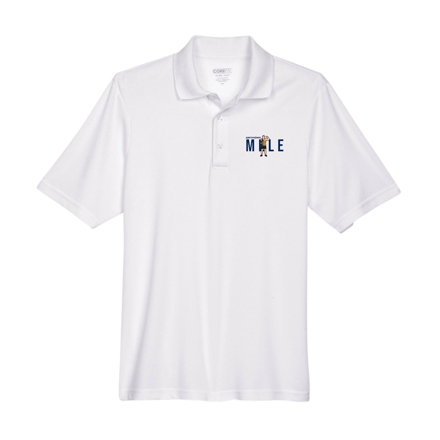 Performance Polo — Player Name in White