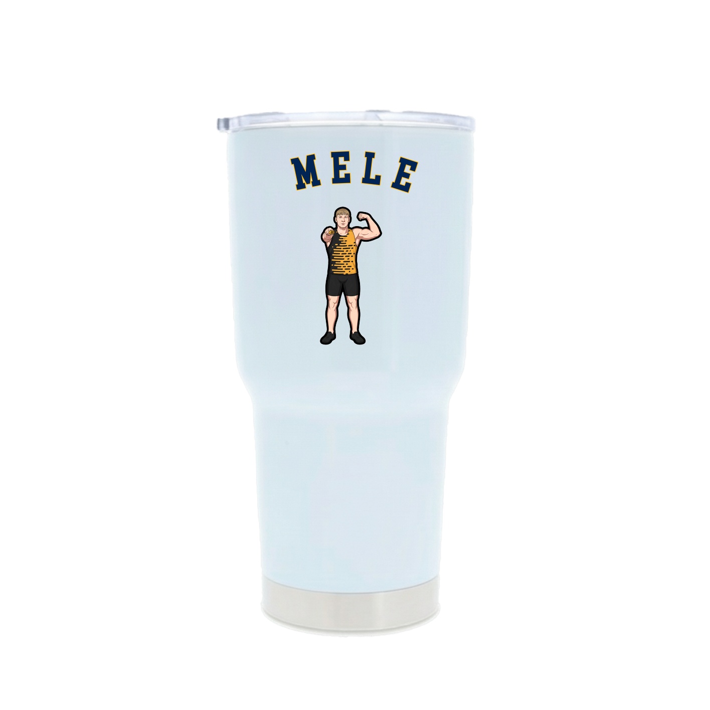 30oz Stainless Steel Tumbler — Shirsey Arch in White