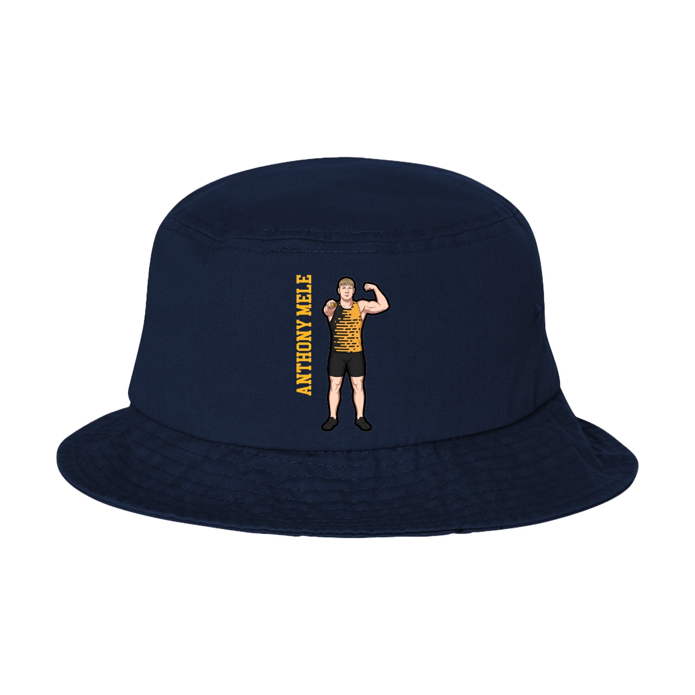 Bucket Cap — Name Vertical in Navy