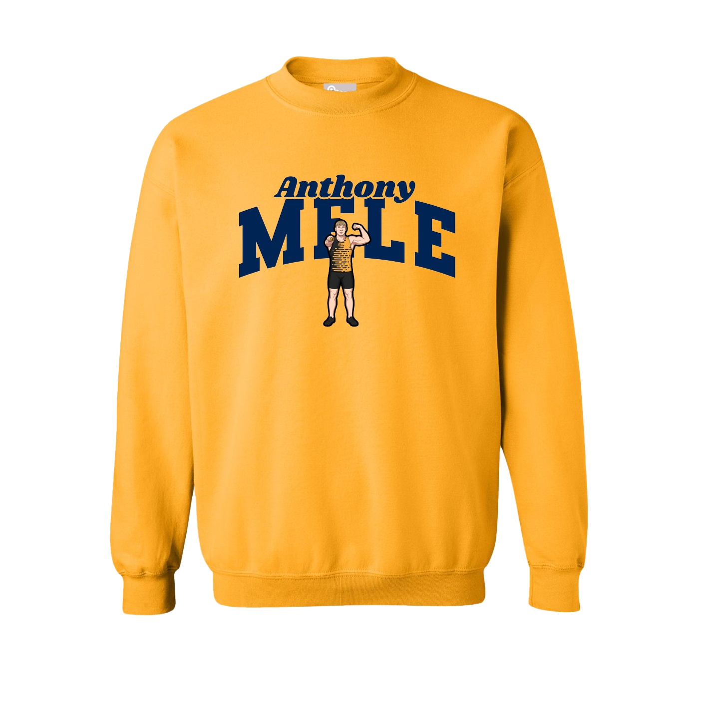 Fleece Crew — Signature Arch in Gold