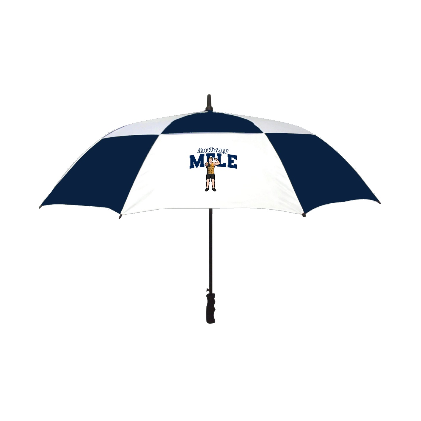 Golf Umbrella — Name Arch in Navy