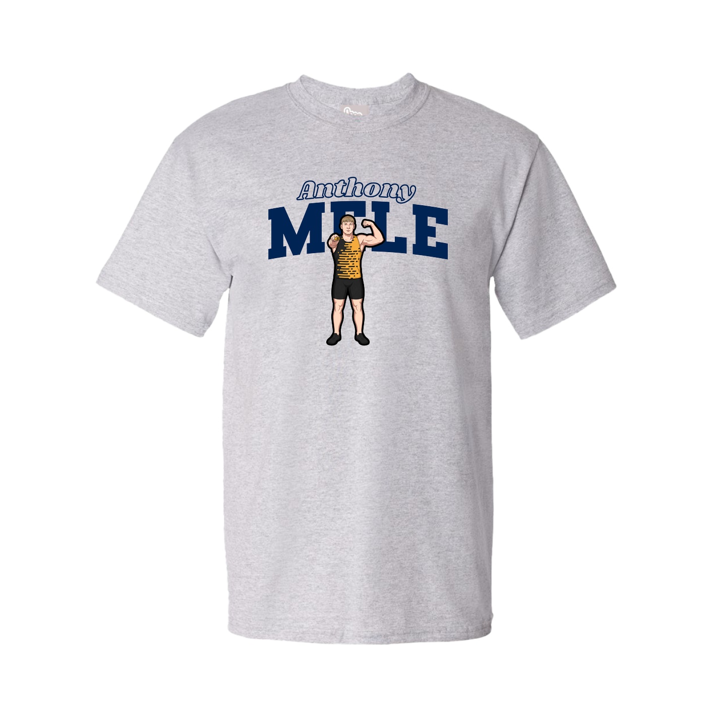 Youth Tee — Name Arch in Grey