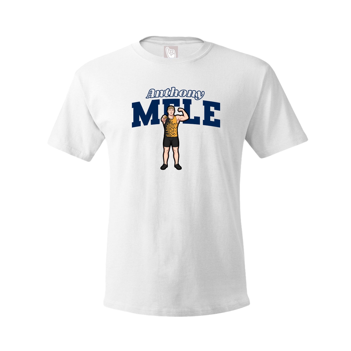 Youth Tee — Name Arch in White