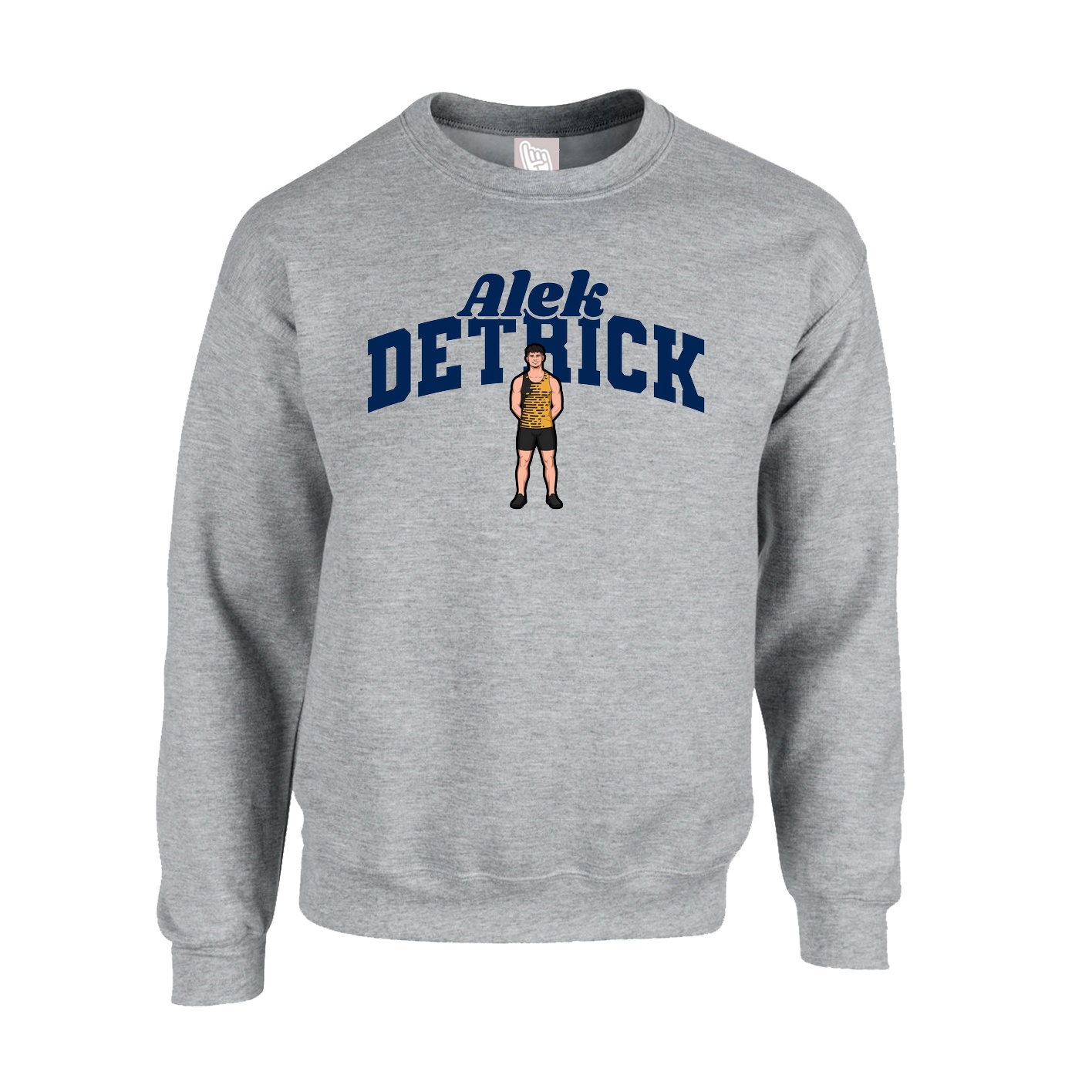 Fleece Crew — Signature Arch in Grey