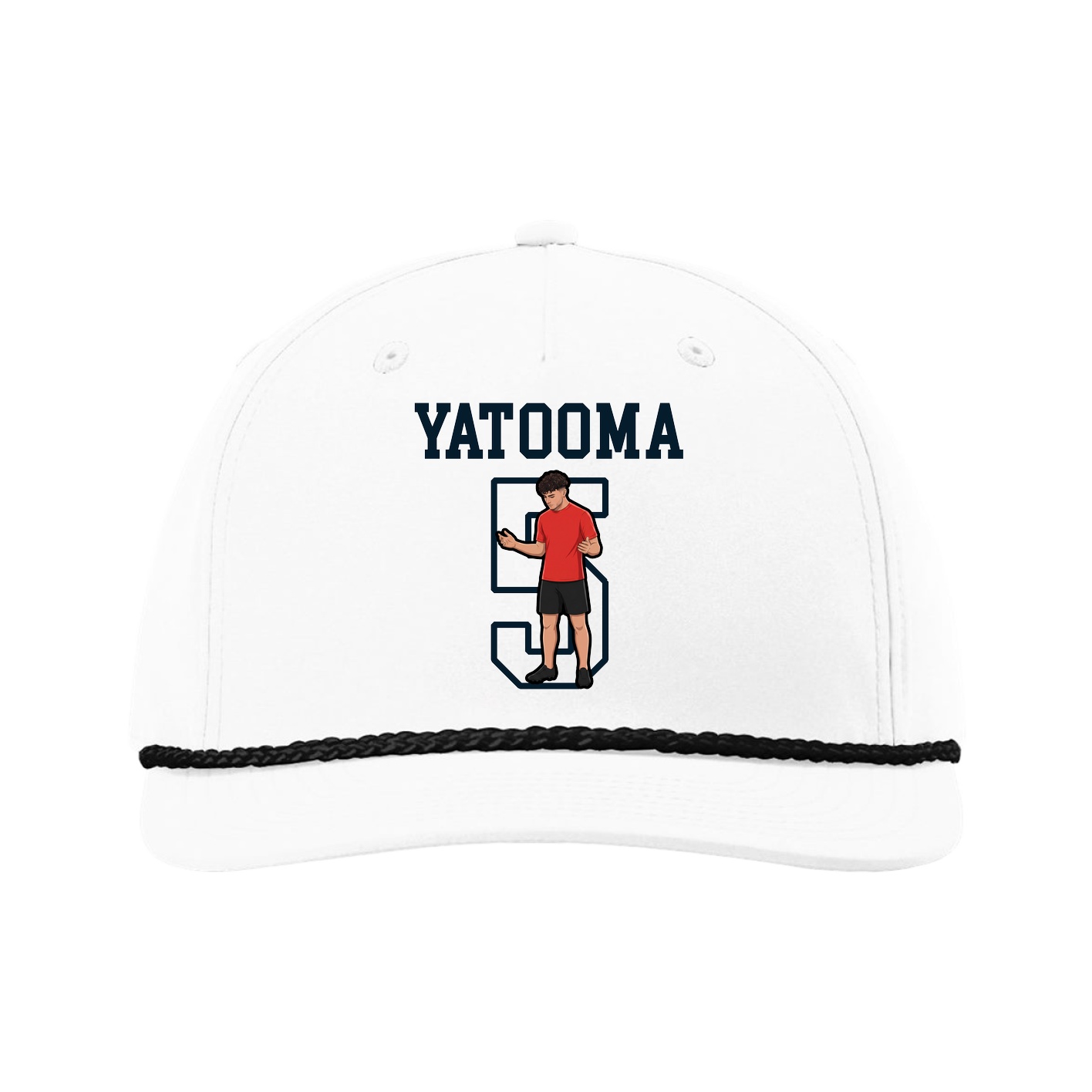 Five-Panel Classic Rope Cap — Shirsey in White