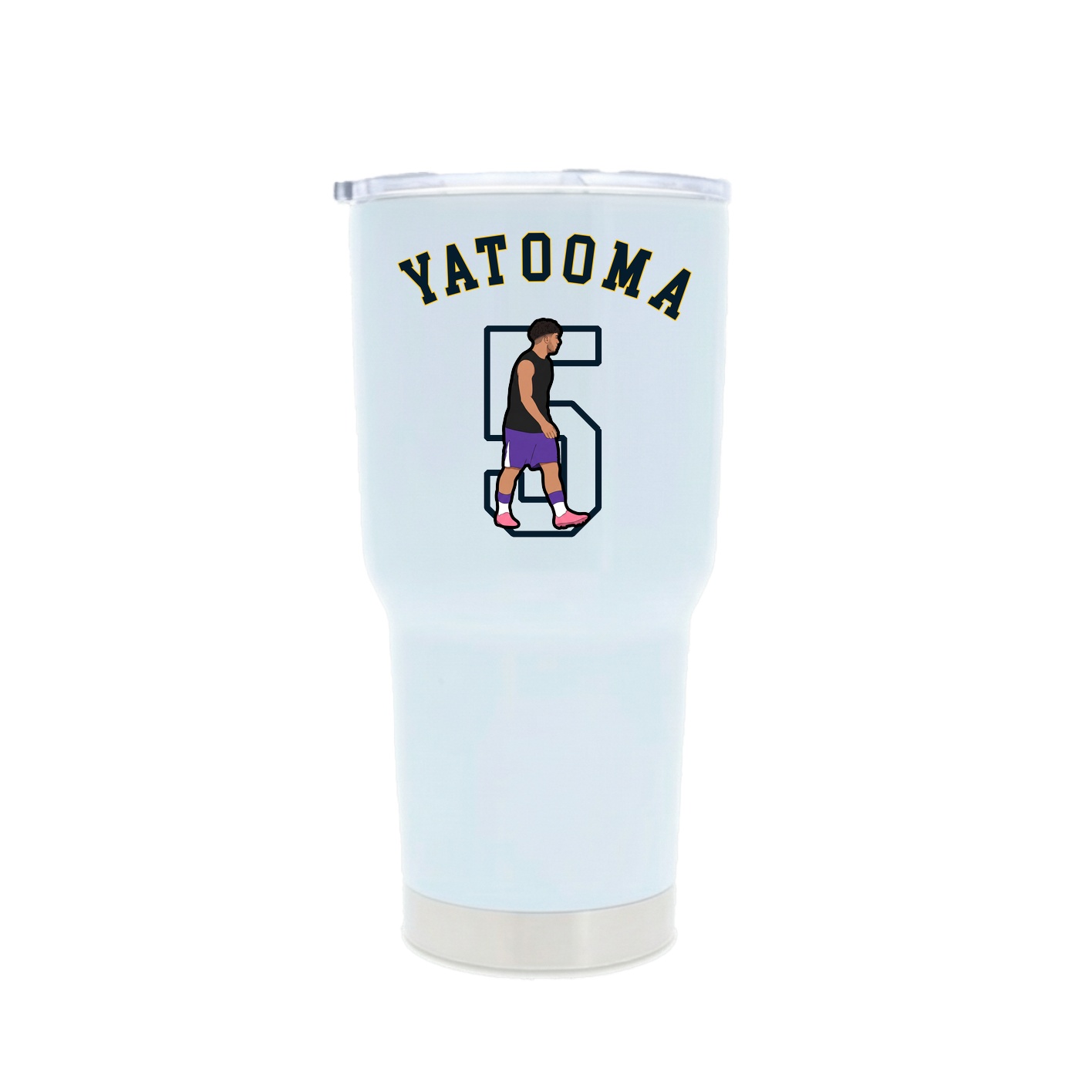 30oz Stainless Steel Tumbler — Shirsey Arch in White
