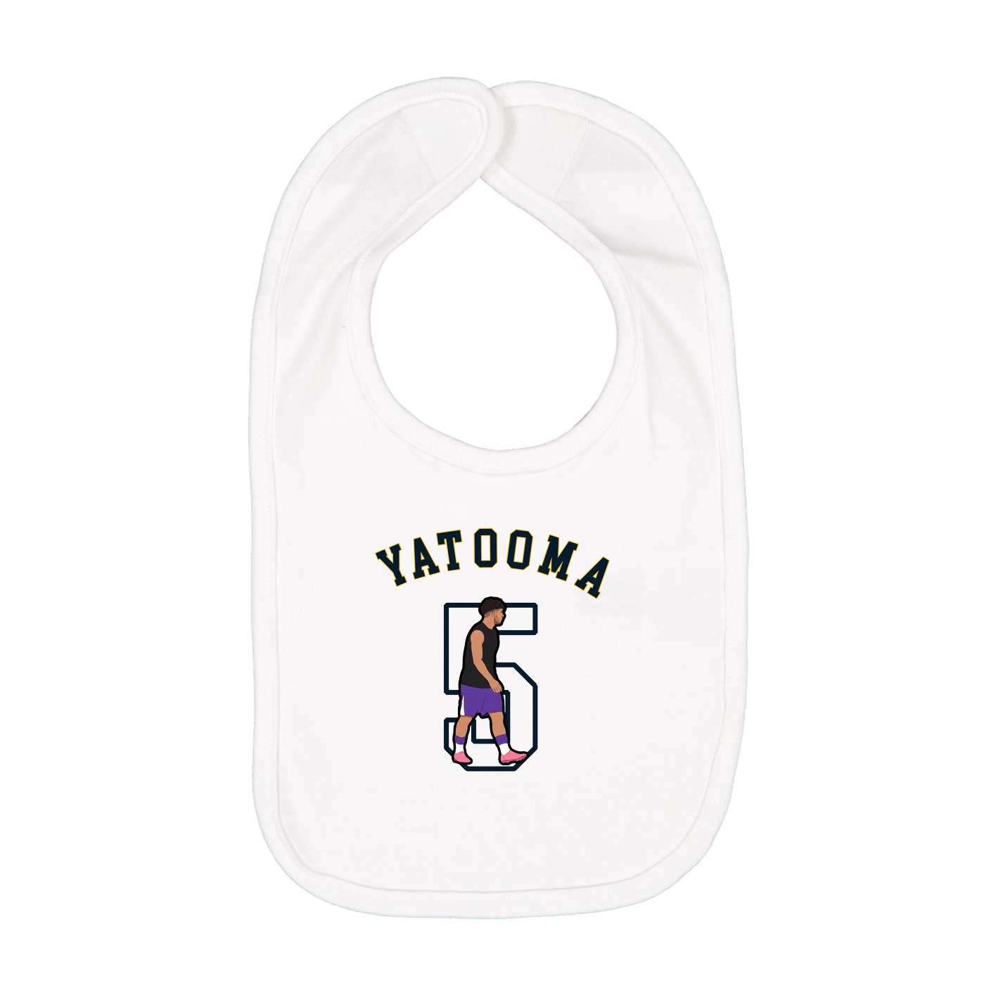 Infant Bib — Shirsey Arch in White