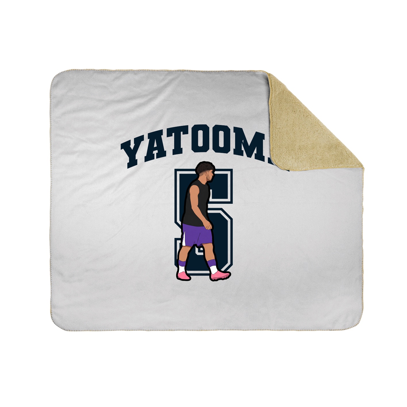 Throw Blanket — Number in White