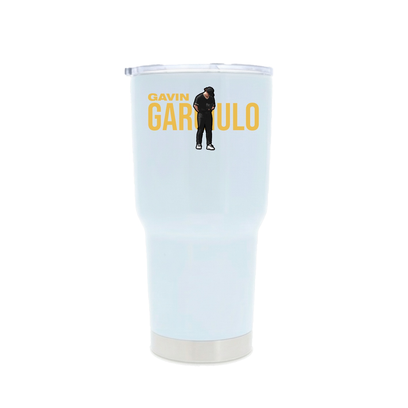 30oz Stainless Steel Tumbler — Player Name in White