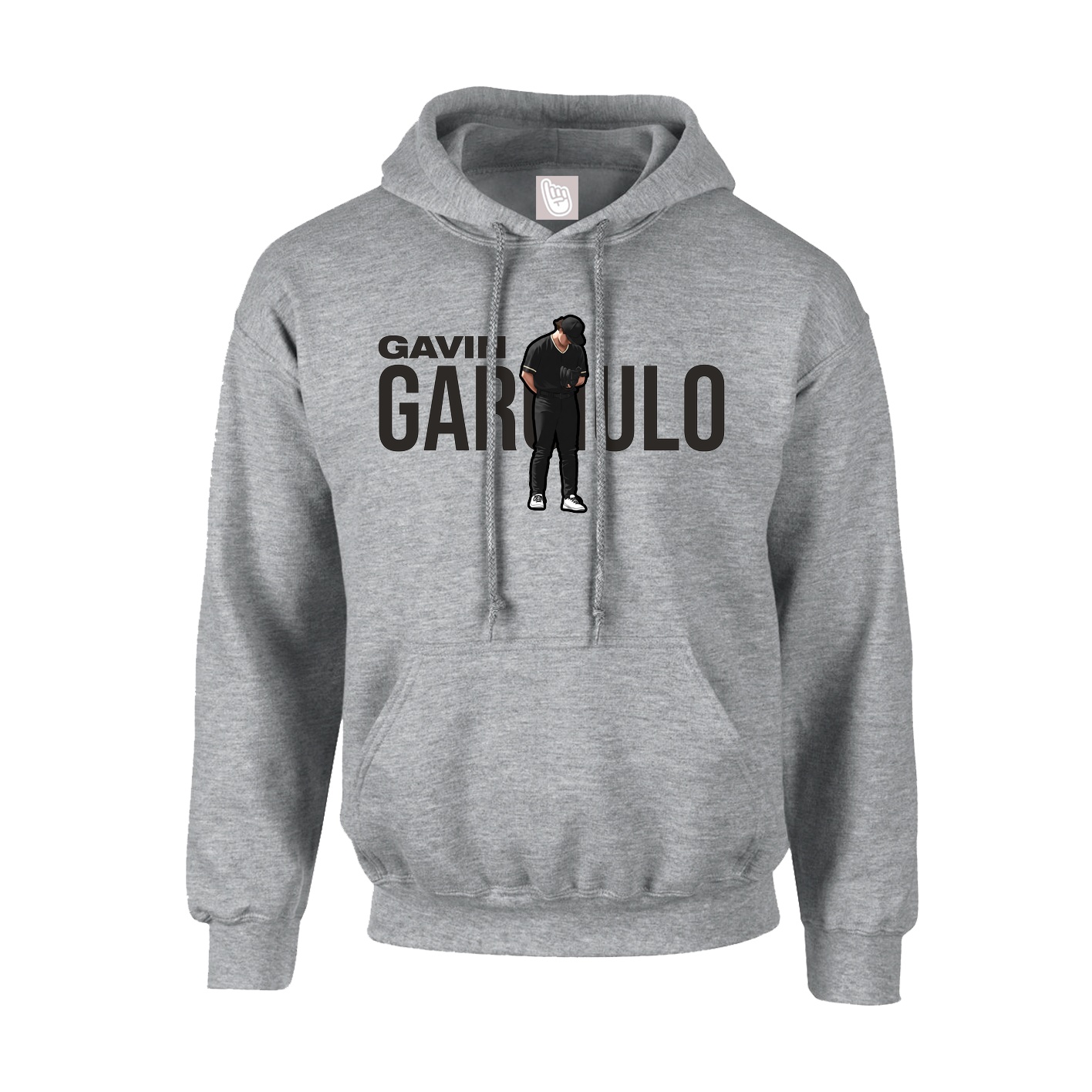 Hoodie — Player Name in Grey