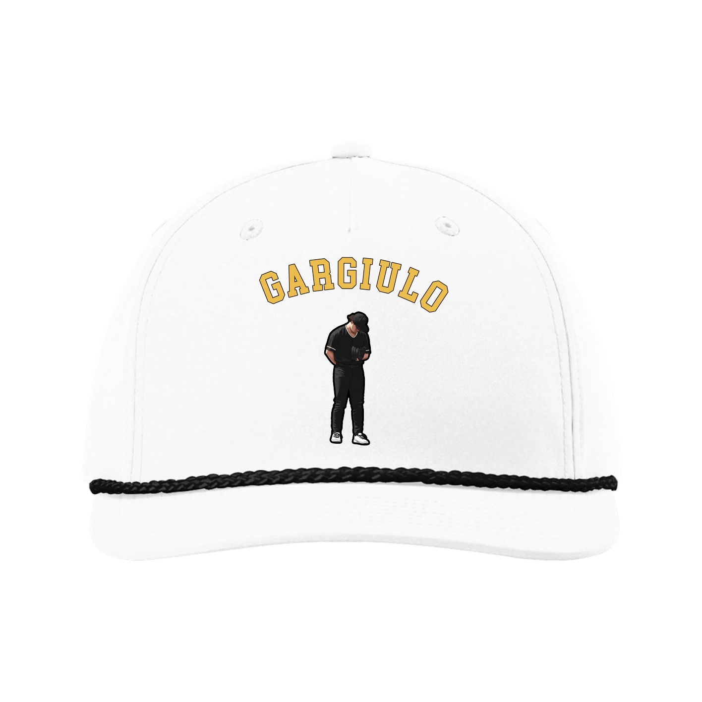 Five-Panel Classic Rope Cap — Shirsey Arch in White