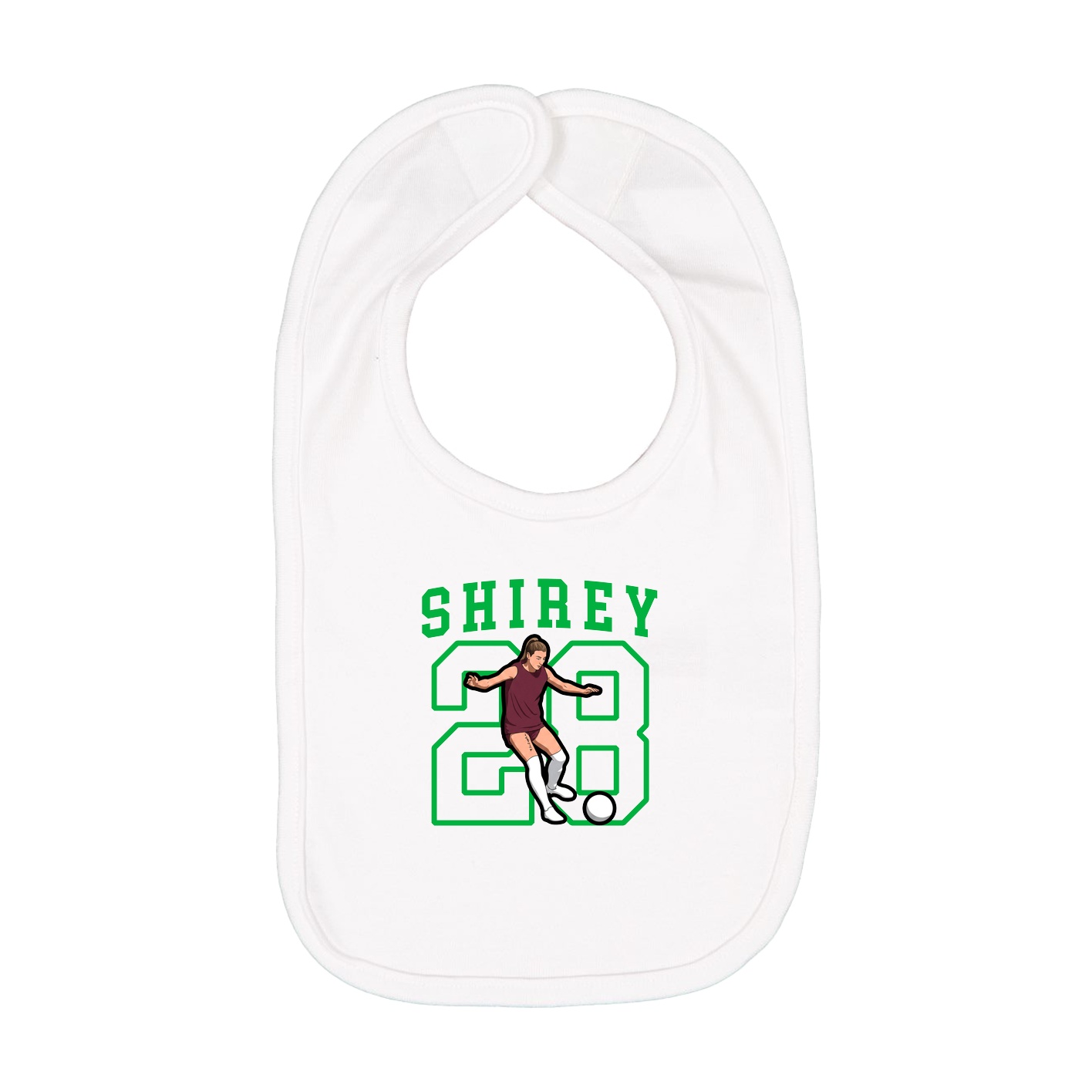 Infant Bib — Shirsey in White