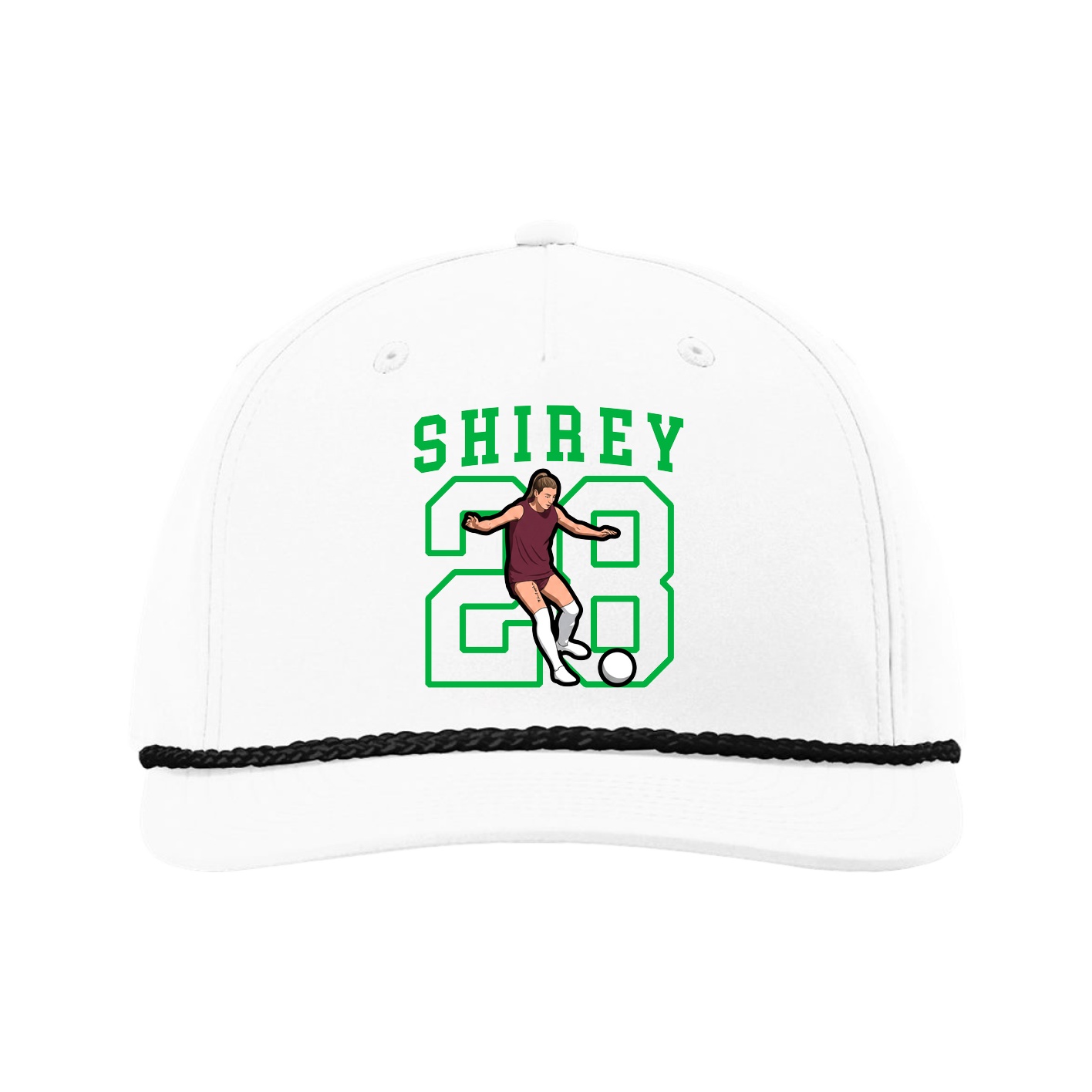 Five-Panel Classic Rope Cap — Shirsey in White