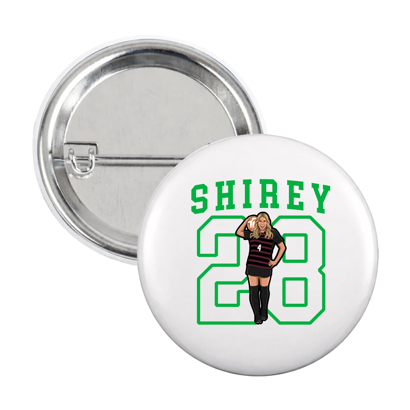 Game Day Button — Shirsey in White