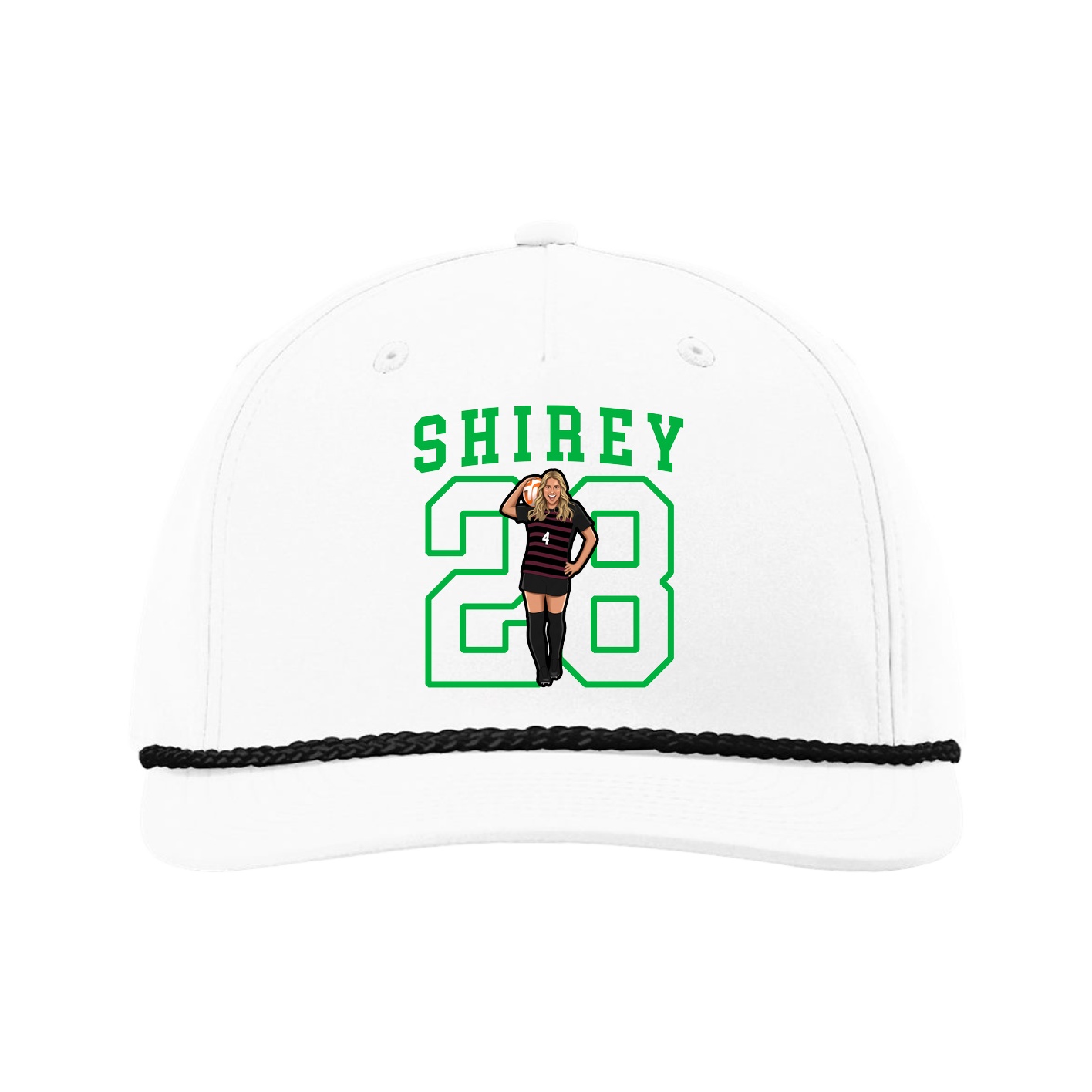 Five-Panel Classic Rope Cap — Shirsey in White