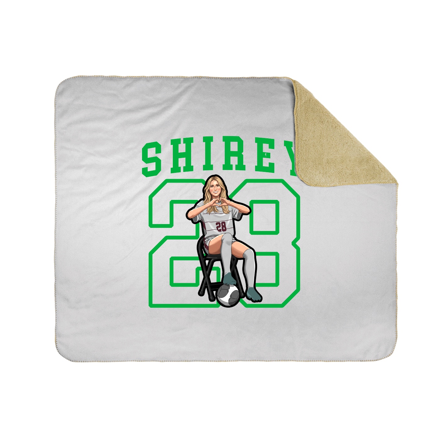 Throw Blanket — Shirsey in White