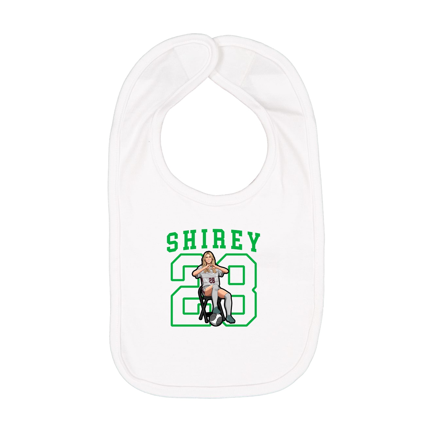 Infant Bib — Shirsey in White