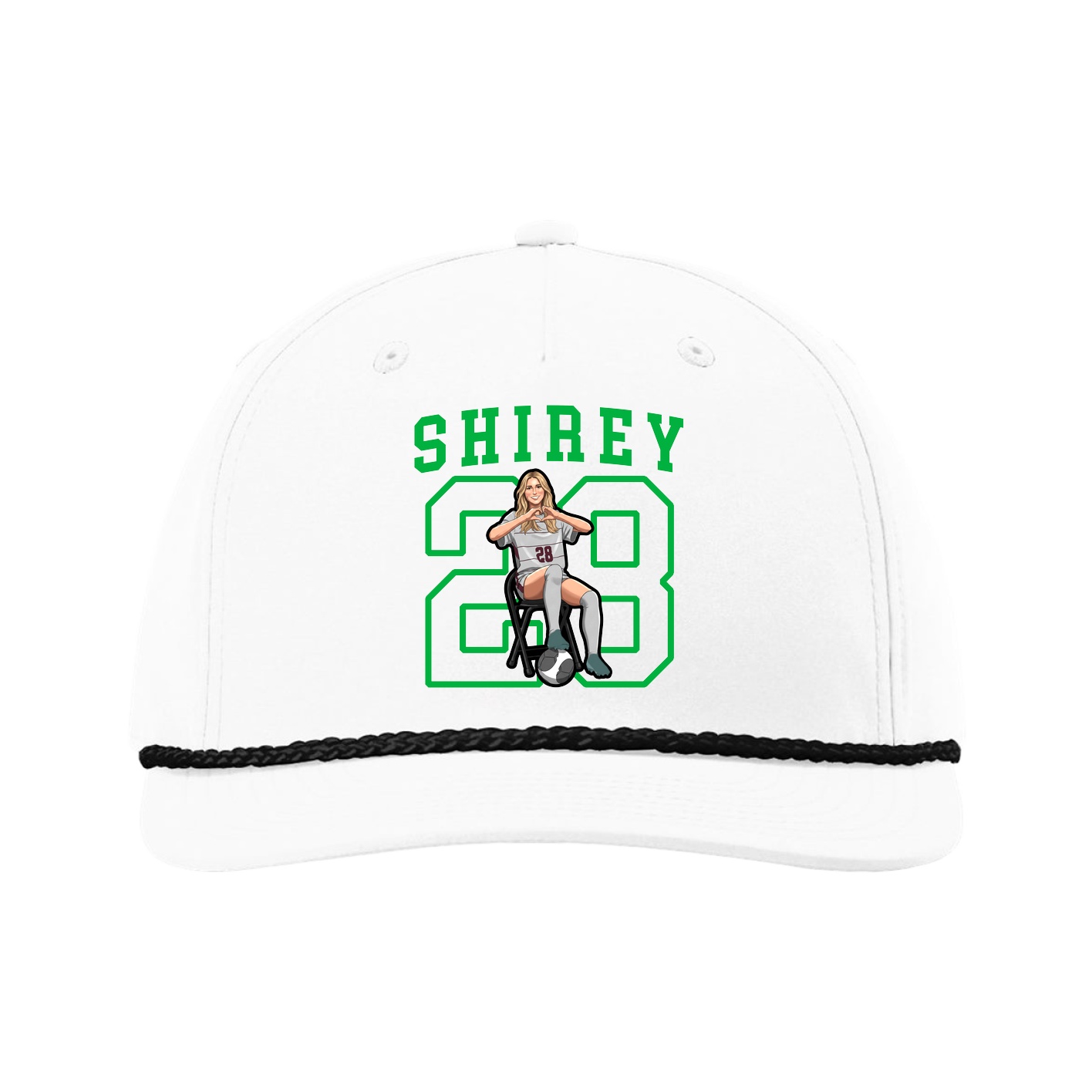 Five-Panel Classic Rope Cap — Shirsey in White