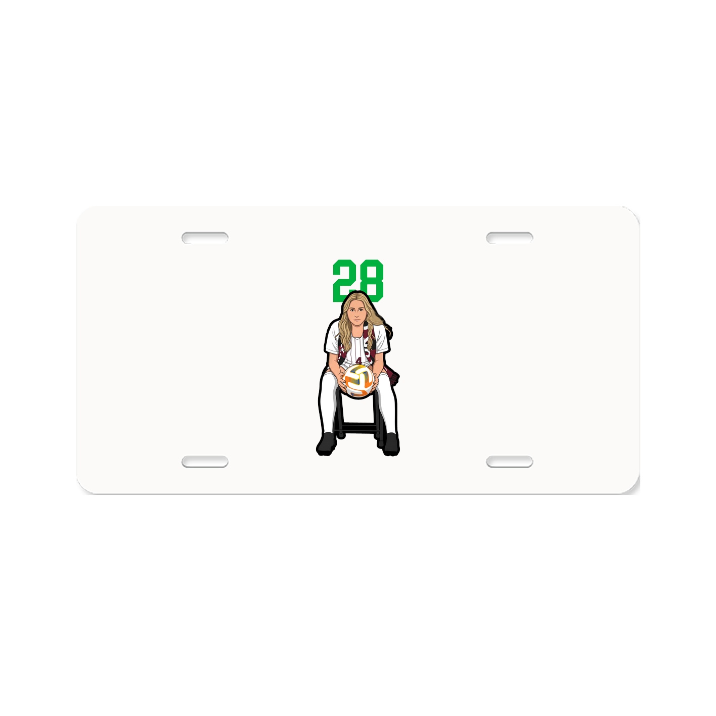 License Plate — Number Top in Classic