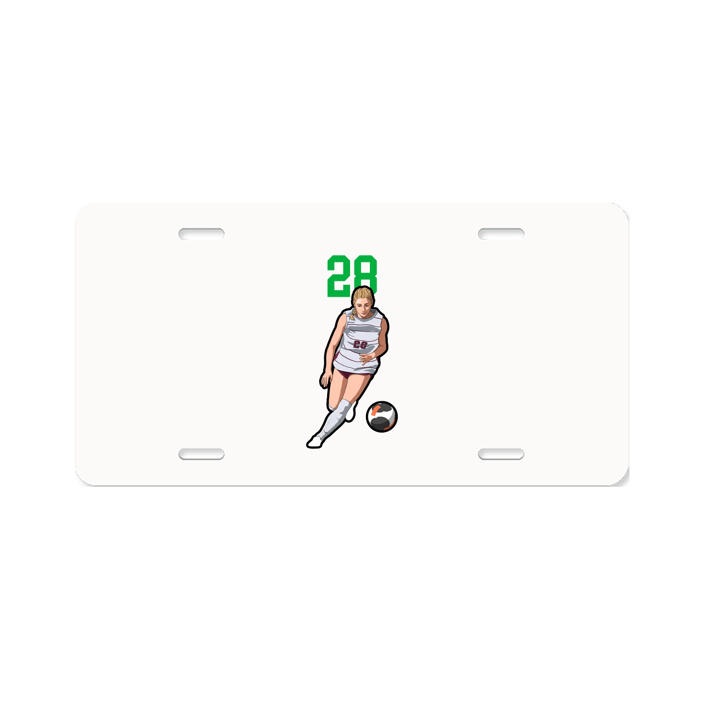 License Plate — Number Top in Classic
