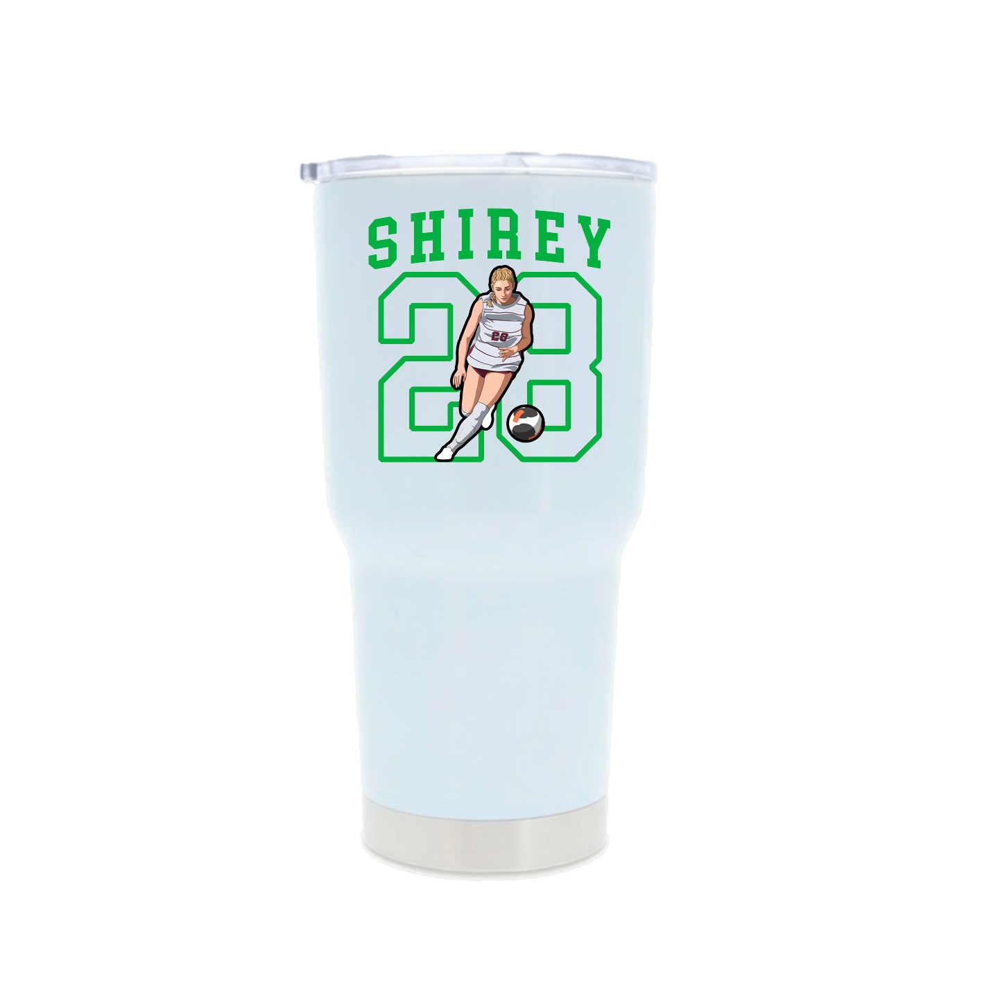 30oz Stainless Steel Tumbler — Shirsey in White